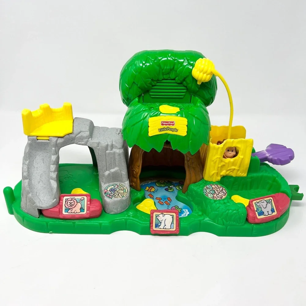 Vtg 2001 Fisher Price Little People Zoo Playset 77949 Animal Sounds Working‎